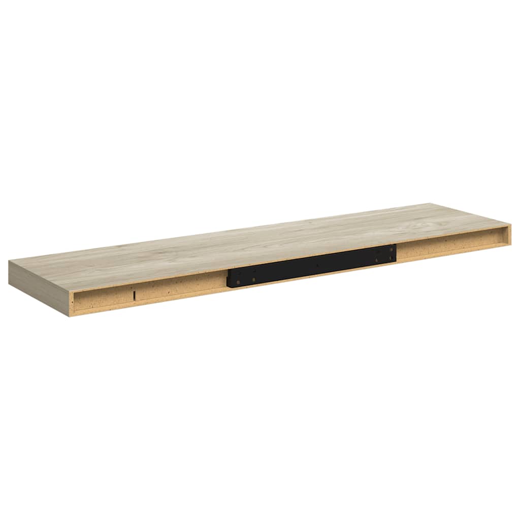 Plutajuće zidne police 4 kom boja hrasta 90 x 23,5 x 3,8 cm MDF