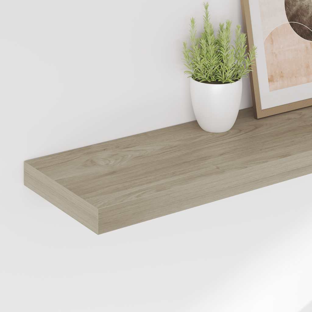 Plutajuća zidna polica boja hrasta 120 x 23,5 x 3,8 cm MDF