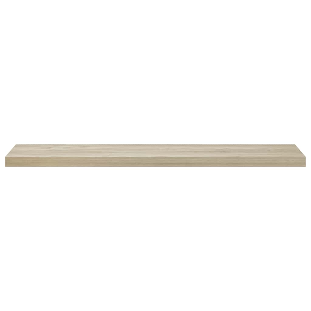 Plutajuće zidne police 2 kom boja hrasta 120x23,5x3,8 cm MDF