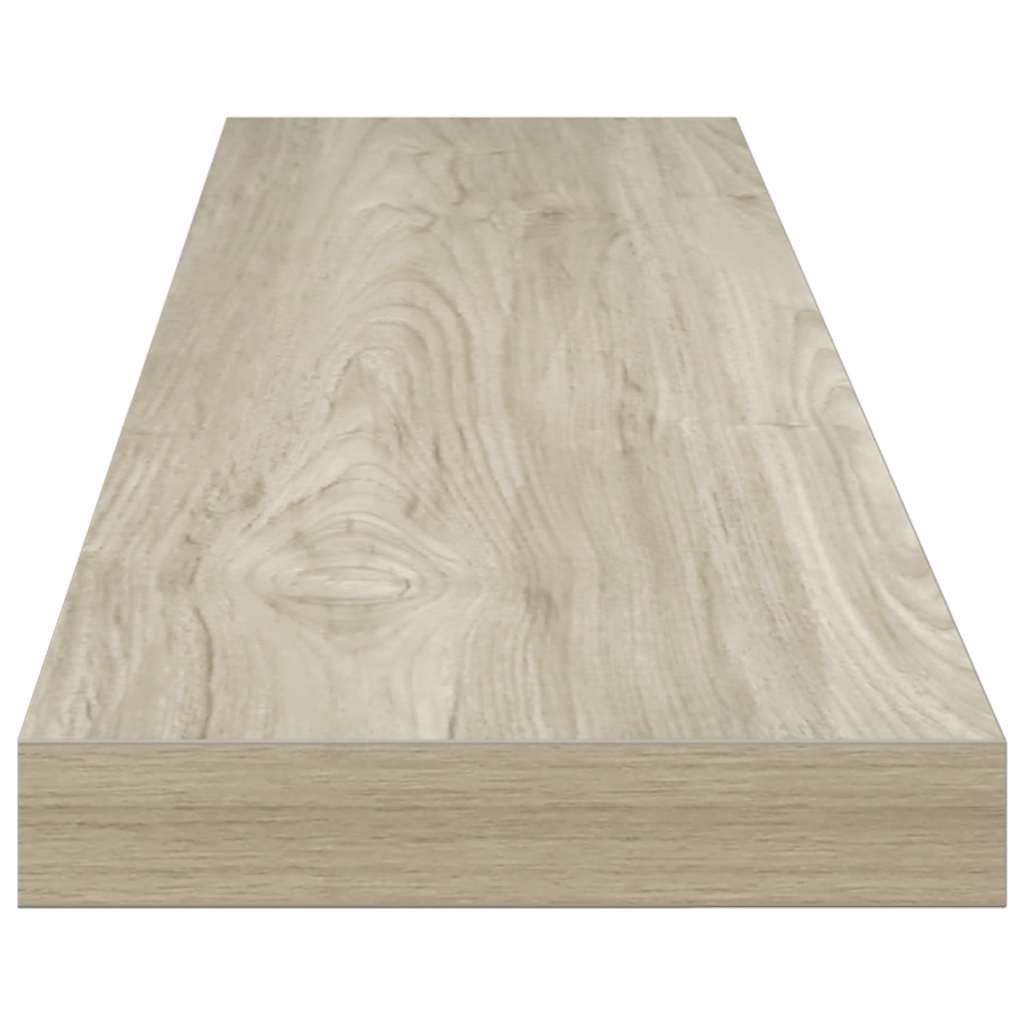 Plutajuće zidne police 2 kom boja hrasta 120x23,5x3,8 cm MDF