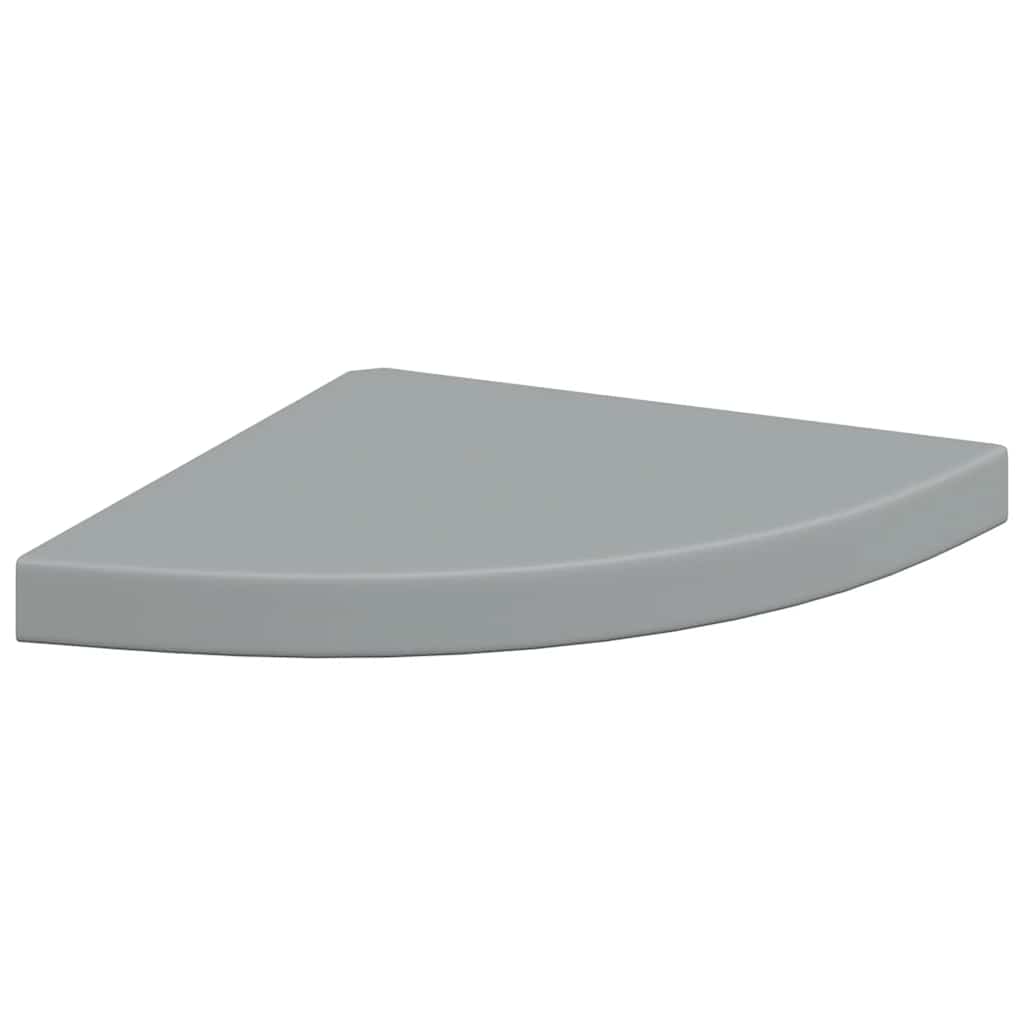 Plutajuće kutne police 4 kom sive 35 x 35 x 3,8 cm MDF