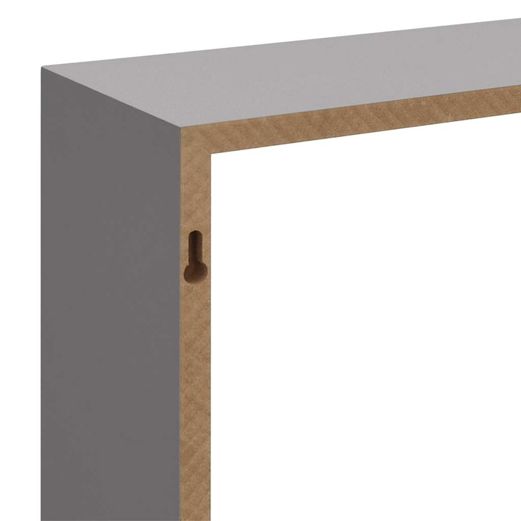 Kockaste zidne police 3 kom sive MDF