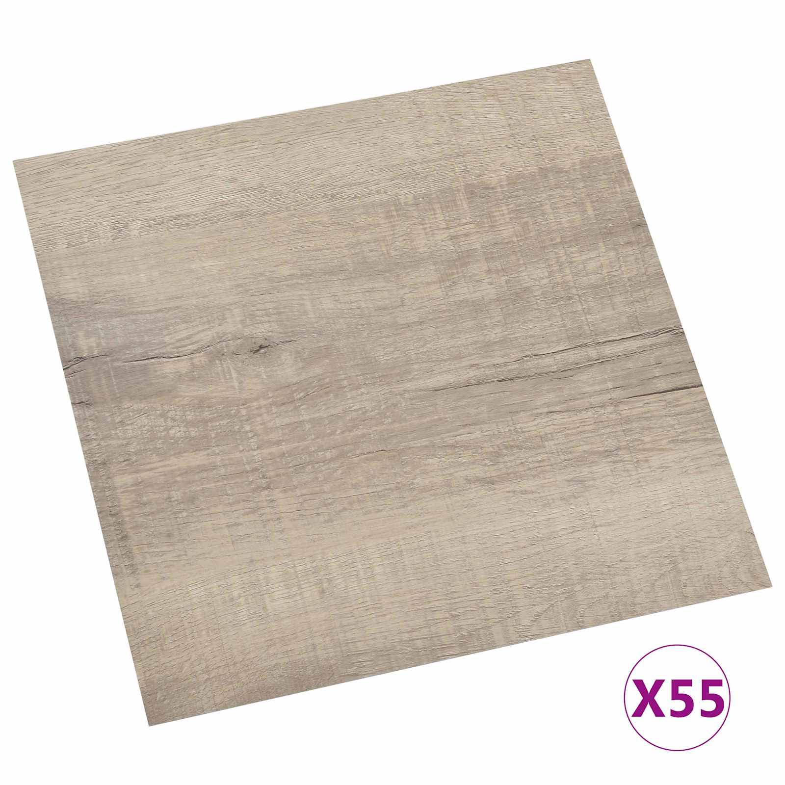 Podne daske 55 pcs Sivo-smeđa 5,11 m² PVC