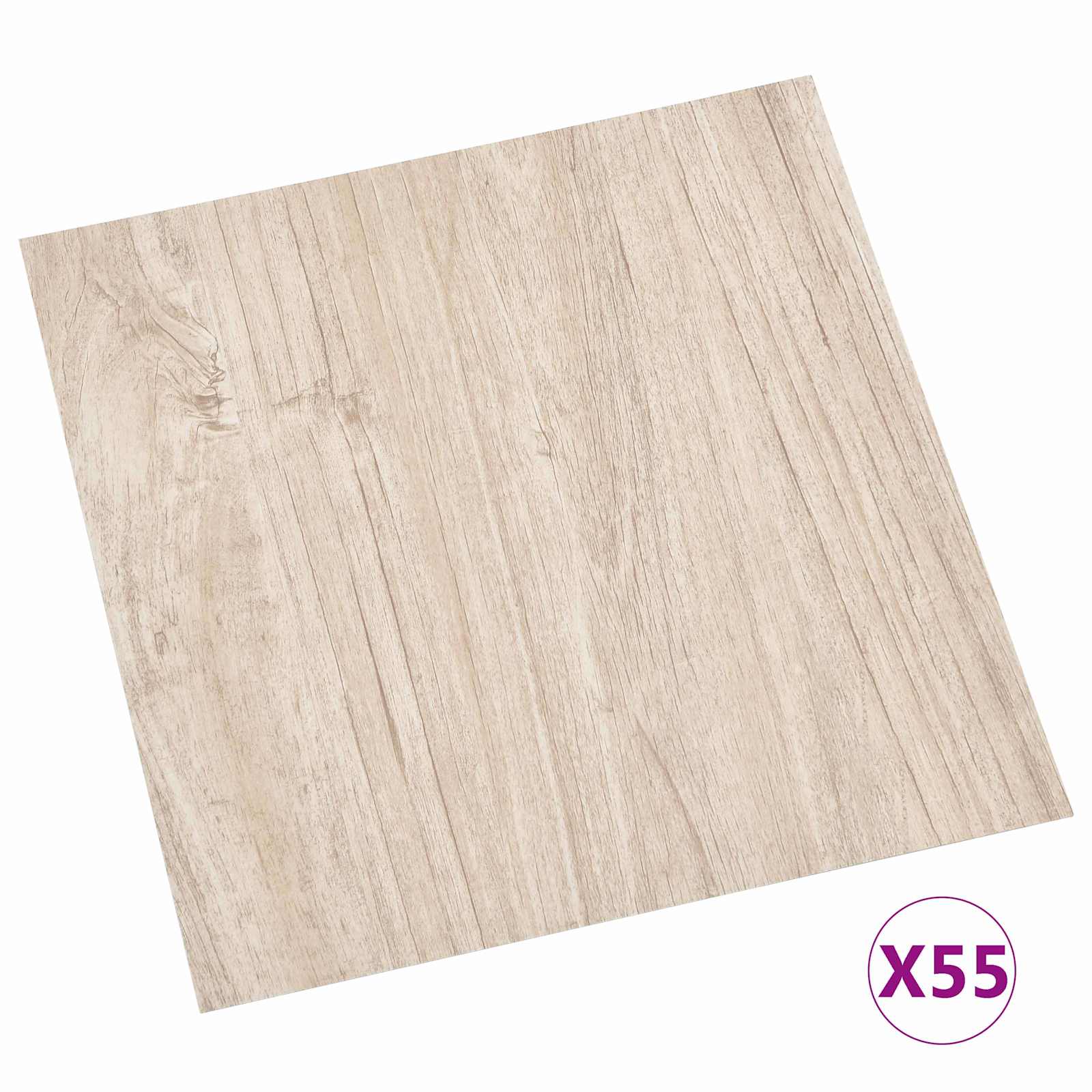 Podne daske 5,11 m² 55 pcs PVC Bijela i drvena boja