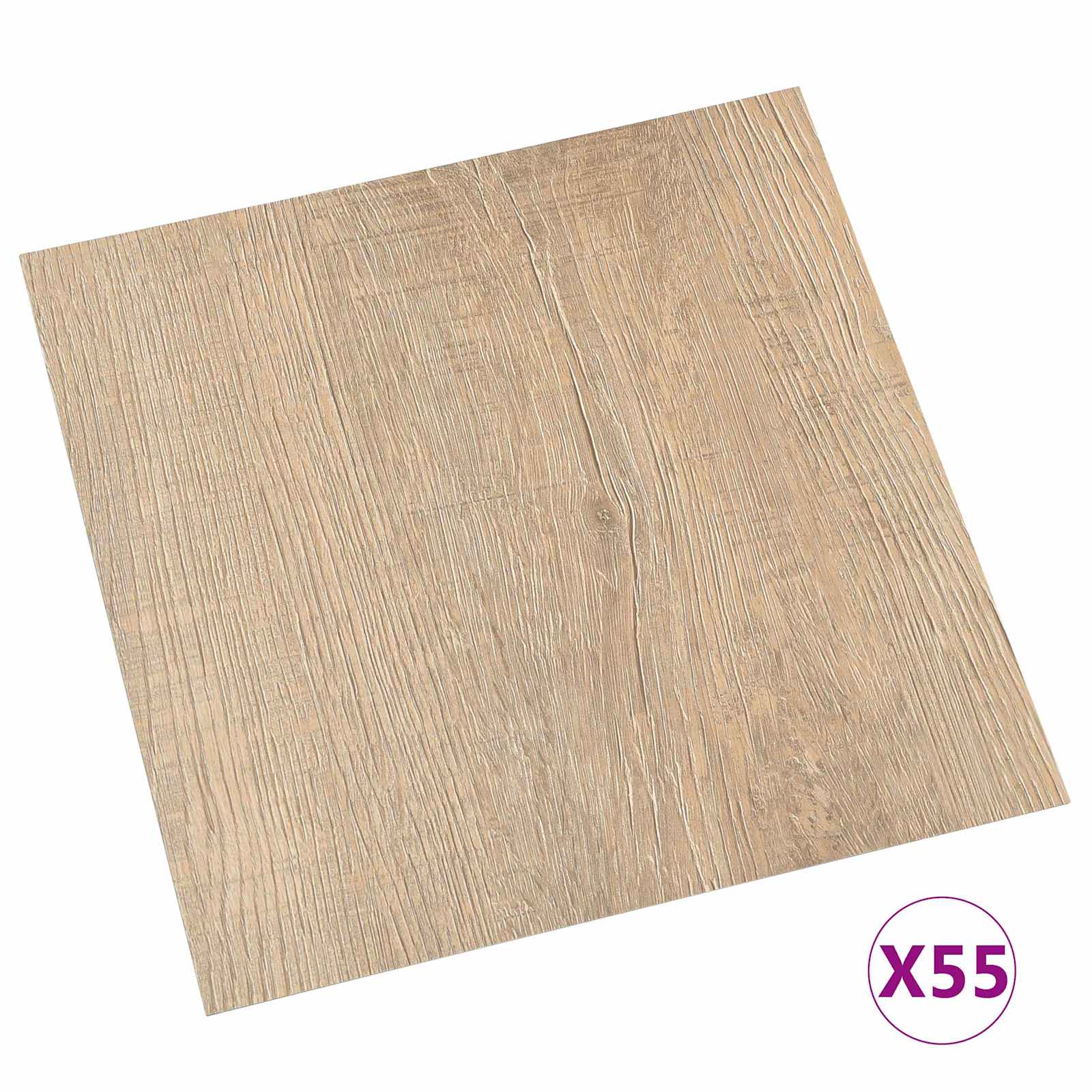 Podne daske 5,11 m² 55 pcs PVC Svijetlo siva, Tamno smeđa