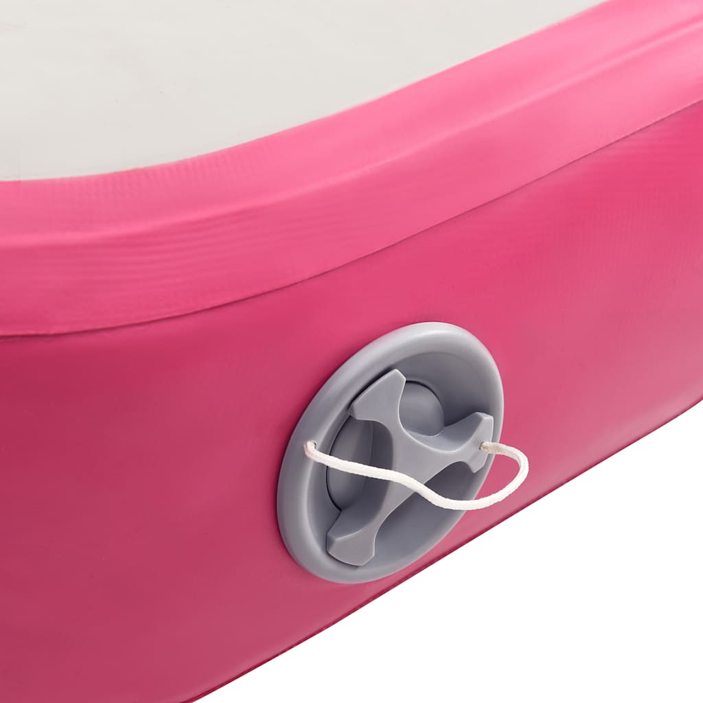 Strunjača na napuhavanje s crpkom 300 x 100 x 15 cm PVC roza