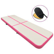 Strunjača na napuhavanje s crpkom 400 x 100 x 15 cm PVC roza