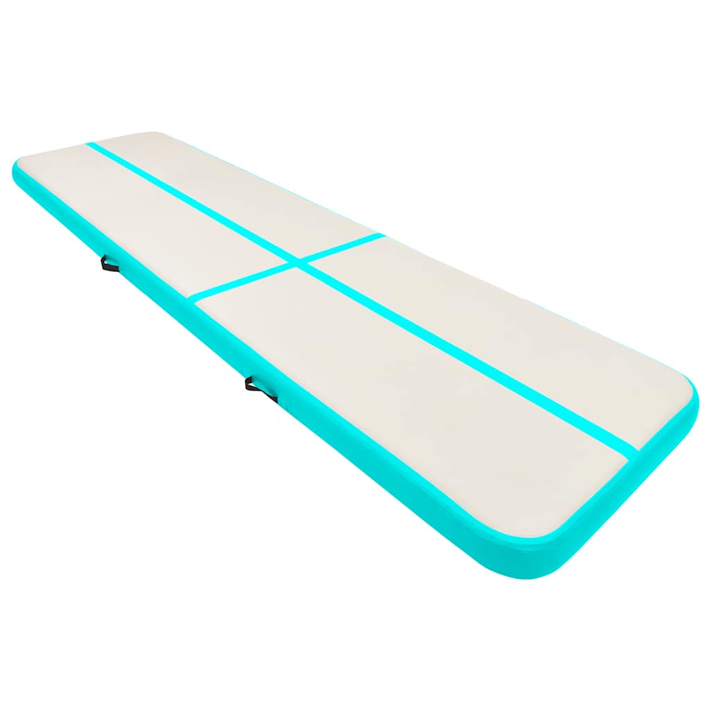 Strunjača na napuhavanje s crpkom 600 x 100 x 15 cm PVC zelena