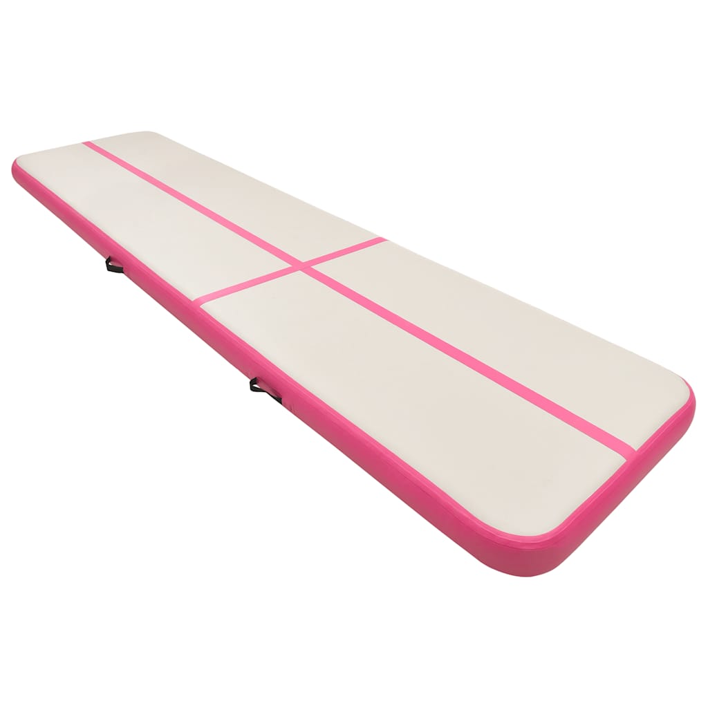 Strunjača na napuhavanje s crpkom 700 x 100 x 15 cm PVC roza