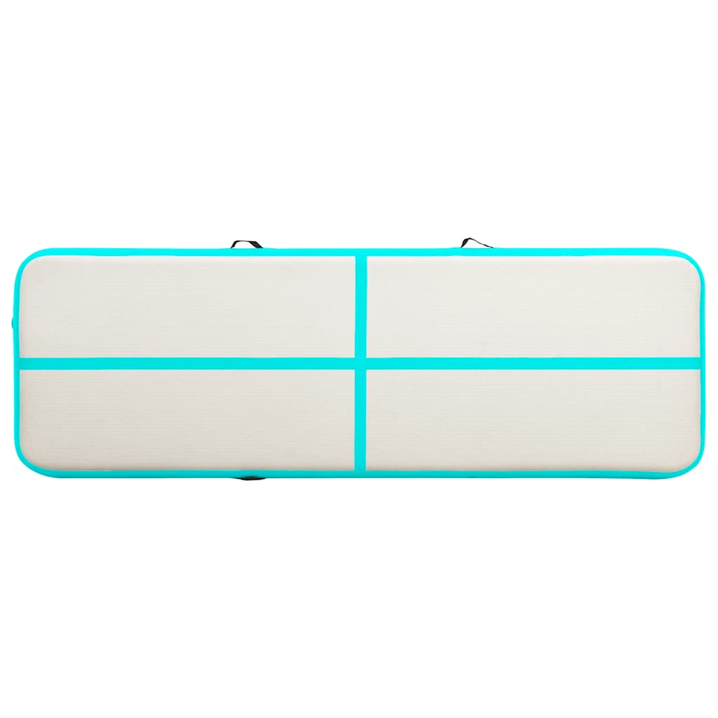 Strunjača na napuhavanje s crpkom 400 x 100 x 20 cm PVC zelena
