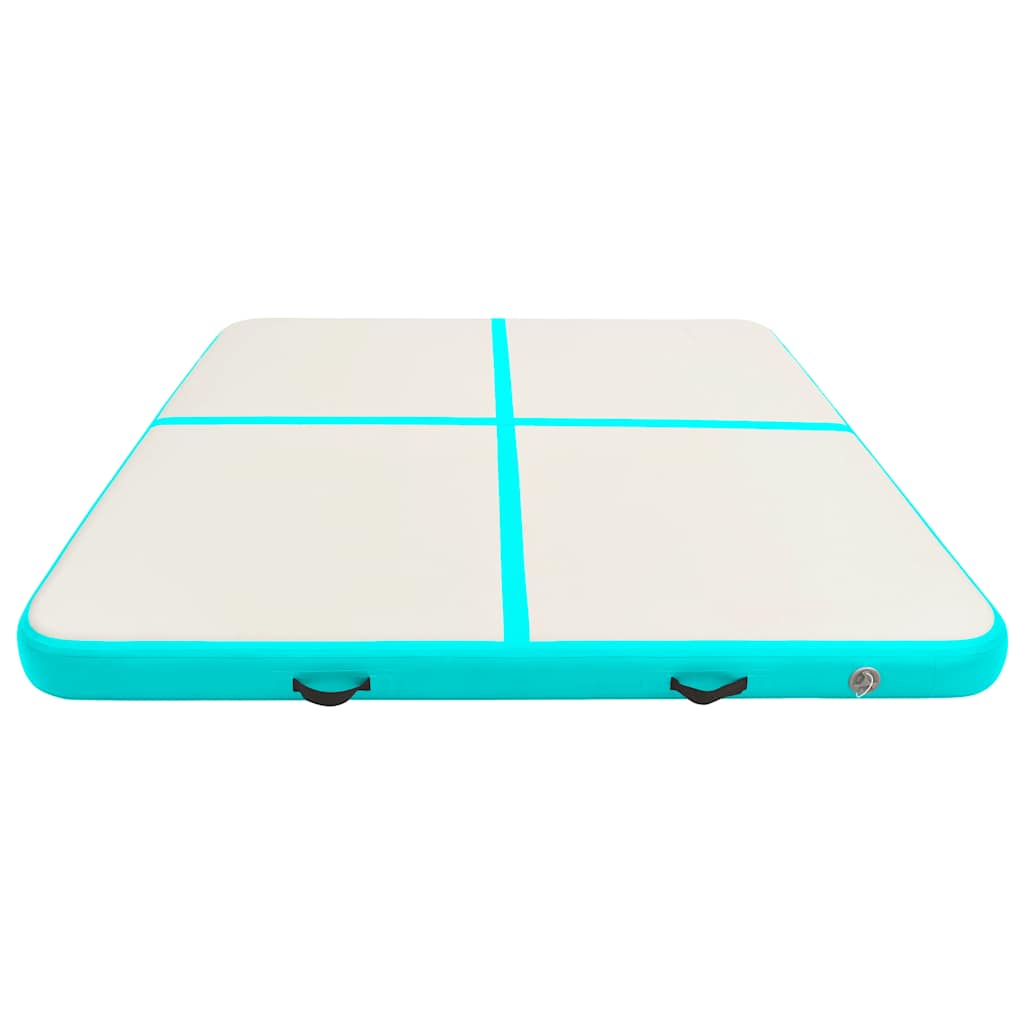 Strunjača na napuhavanje s crpkom 200 x 200 x 10 cm PVC zelena