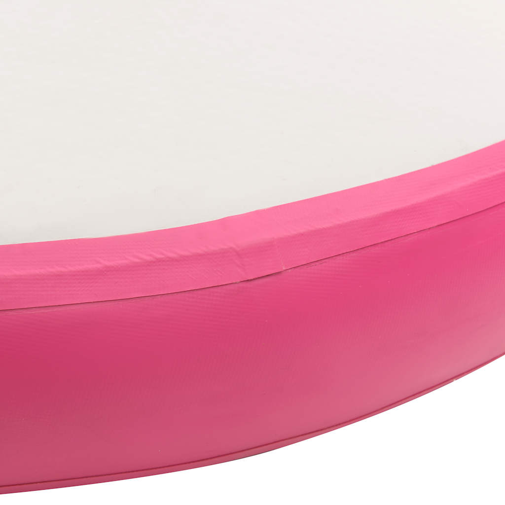 Gimnastička prostirka na napuhavanje 100x100x20 cm PVC roza