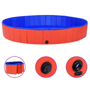 Sklopivi bazen za pse crveni 200 x 30 cm PVC