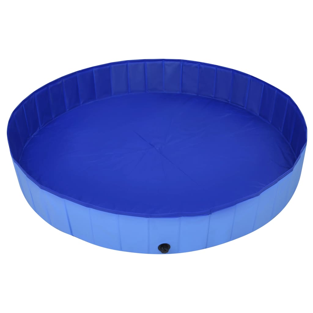 Sklopivi bazen za pse plavi 200 x 30 cm PVC