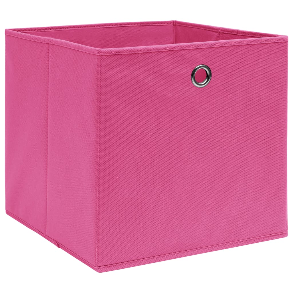 Kutije za pohranu od netkane tkanine 10 kom 28x28x28 cm roze