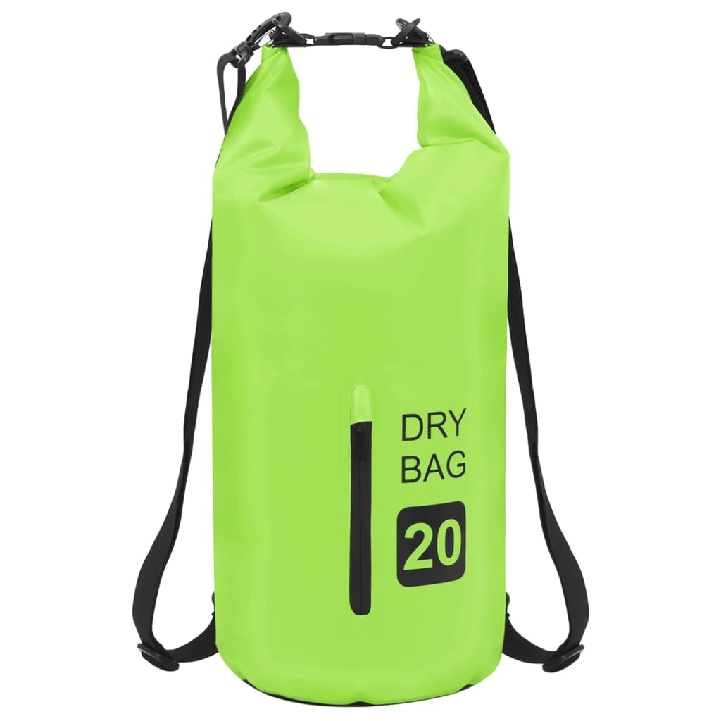 Suha torba s patentnim zatvaračem zelena 20 L PVC