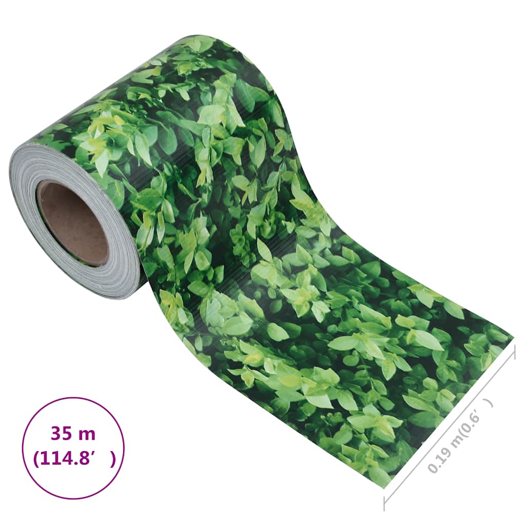 Vrtni zaslon za privatnost PVC 35 x 0,19 m zeleni