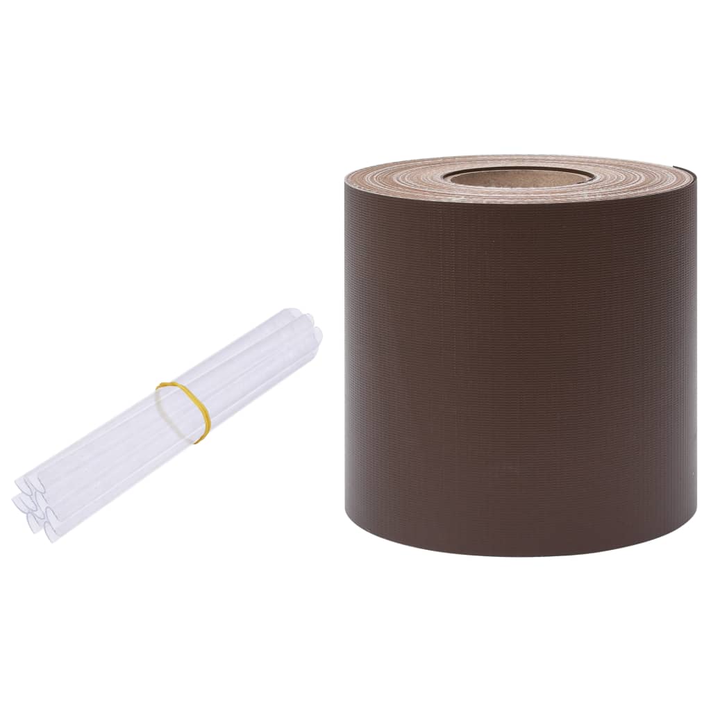 Vrtni zaslon za privatnost PVC 35 x 0,19 m smeđi