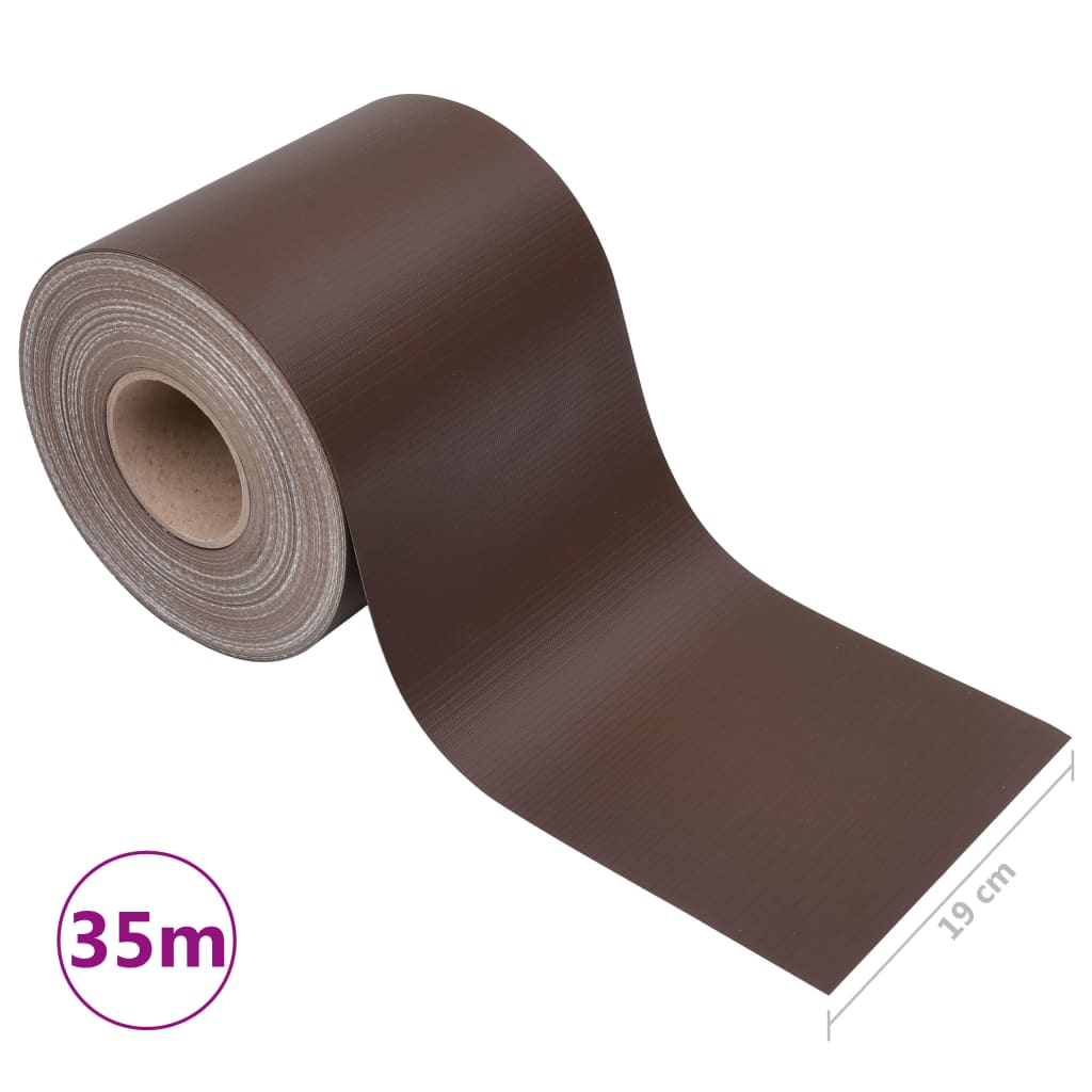Vrtni zaslon za privatnost PVC 35 x 0,19 m smeđi