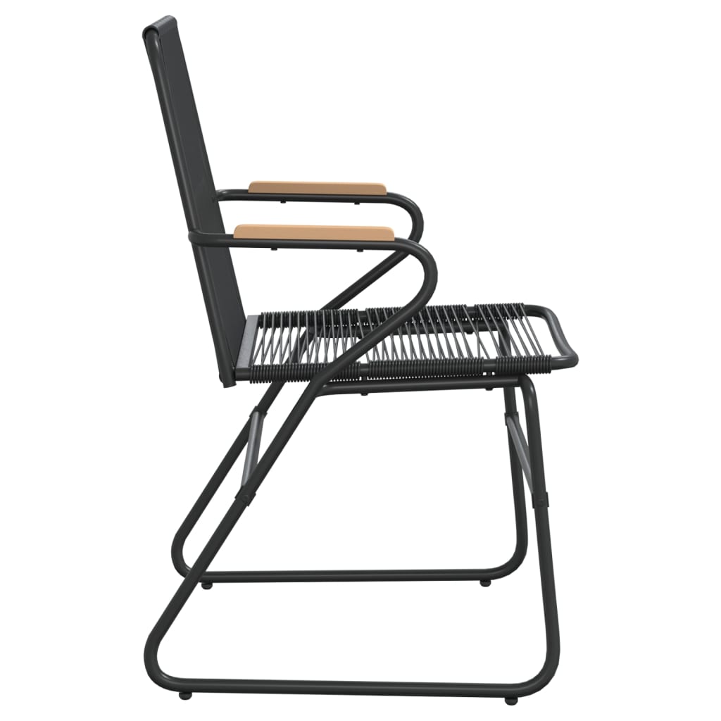 Vrtne stolice 4 kom crne 58 x 59 x 85,5 cm od PVC ratana