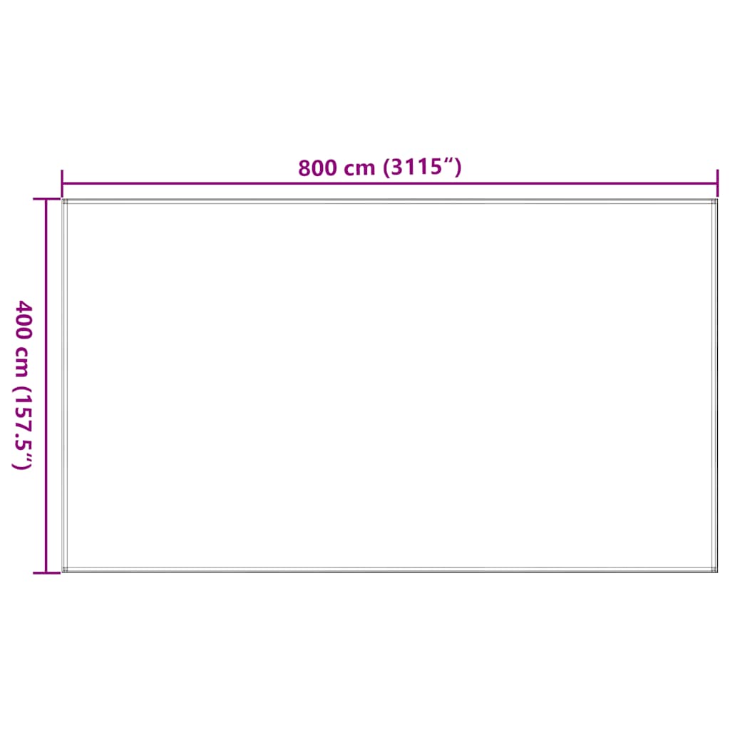 Tepih za šator 400 x 800 cm antracit HDPE