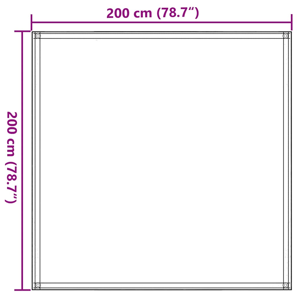 Tepih za šator 200 x 200 cm tamnozeleni