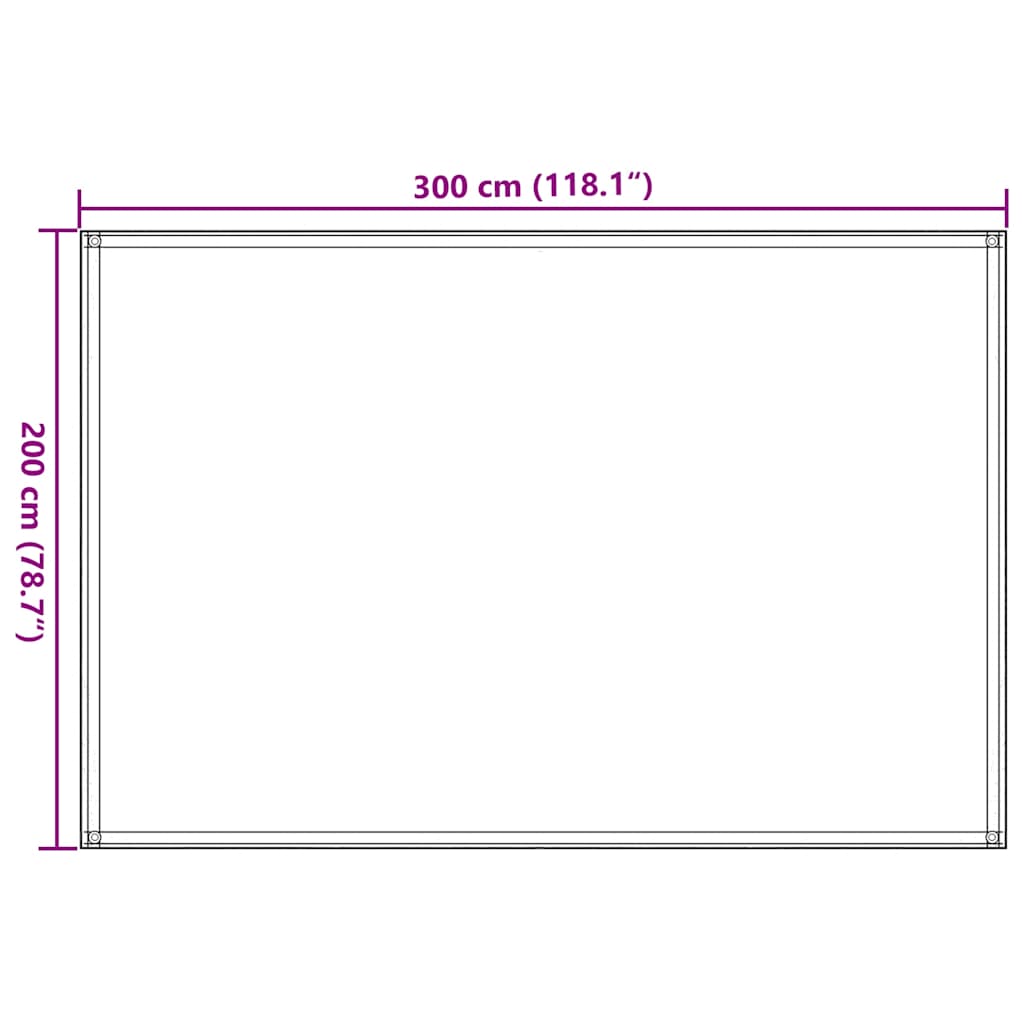 Tepih za šator 200 x 300 cm plavi HDPE