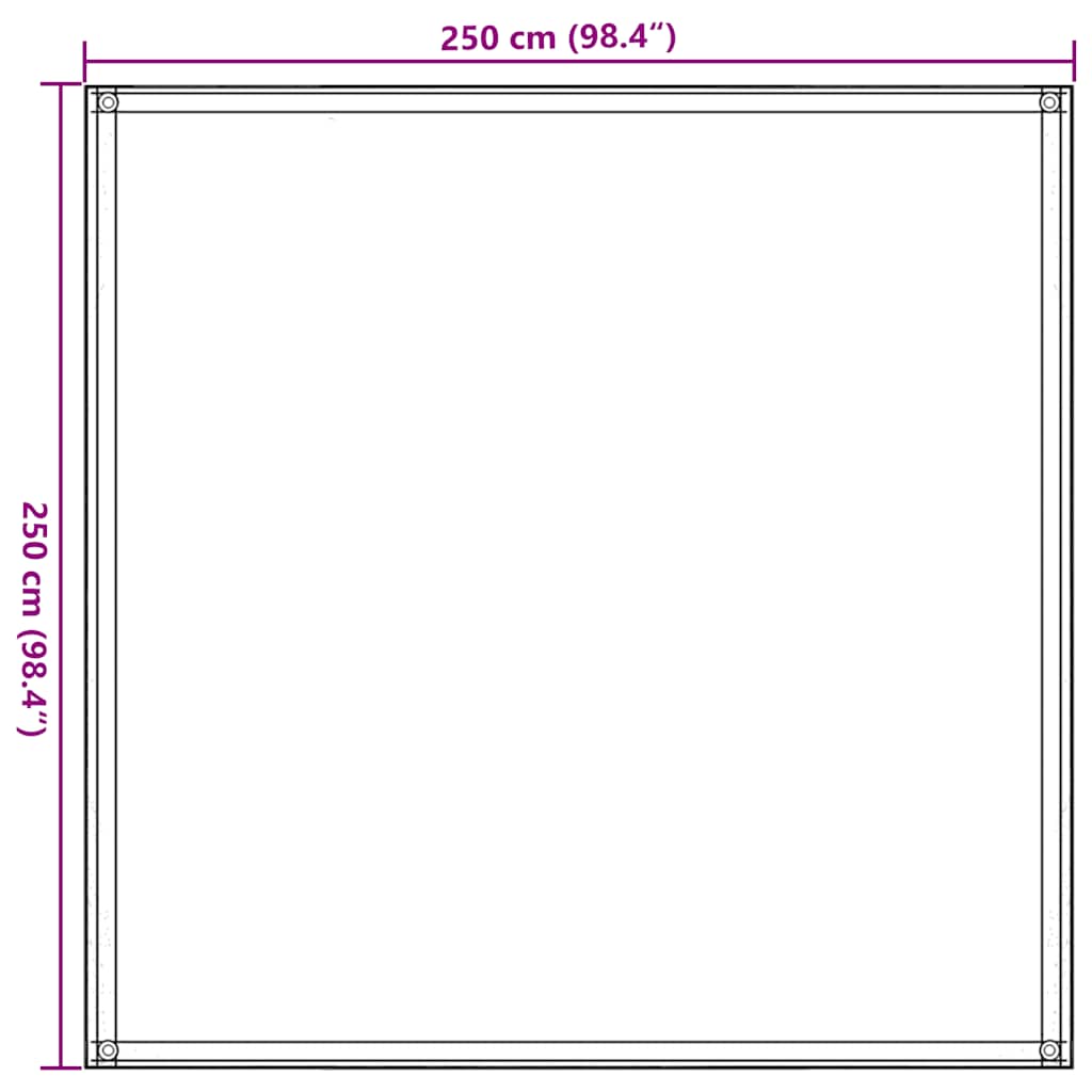 Tepih za šator 250 x 250 cm plavi HDPE