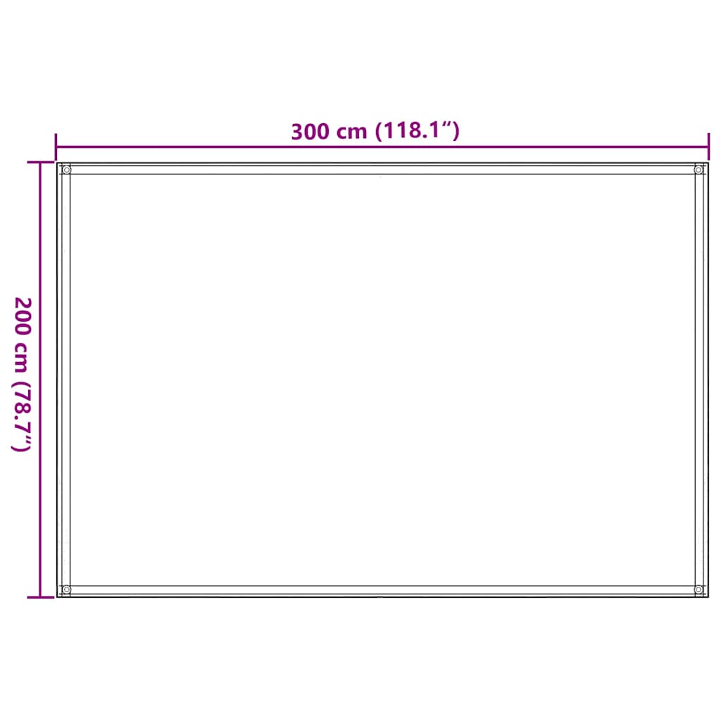 Tepih za šator 200 x 300 cm antracit i bijeli