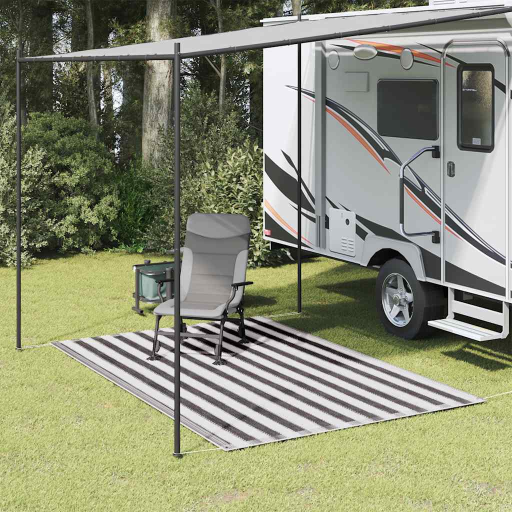 Tepih za šator 250 x 200 cm antracit i bijeli