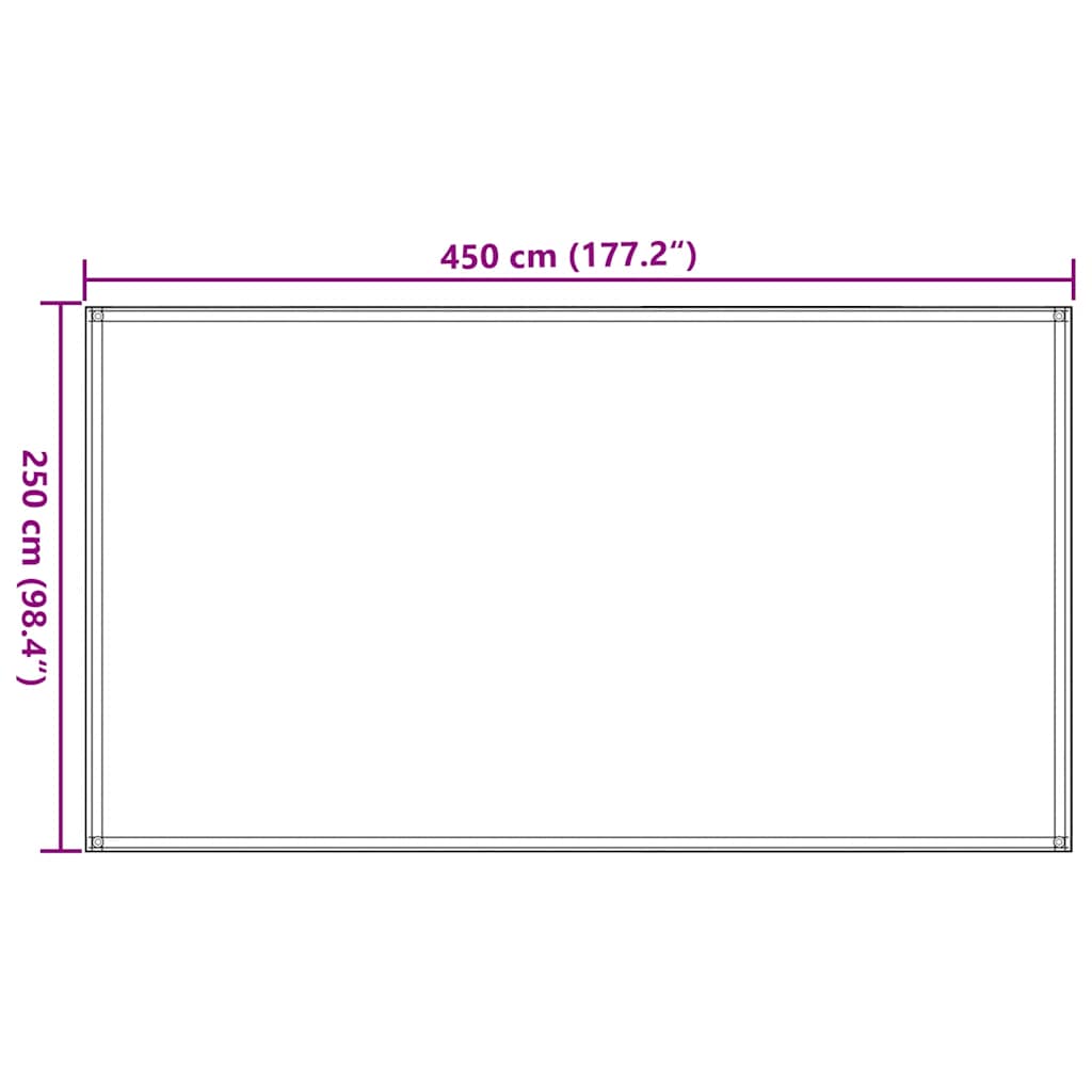 Tepih za šator 250 x 450 cm antracit i bijeli