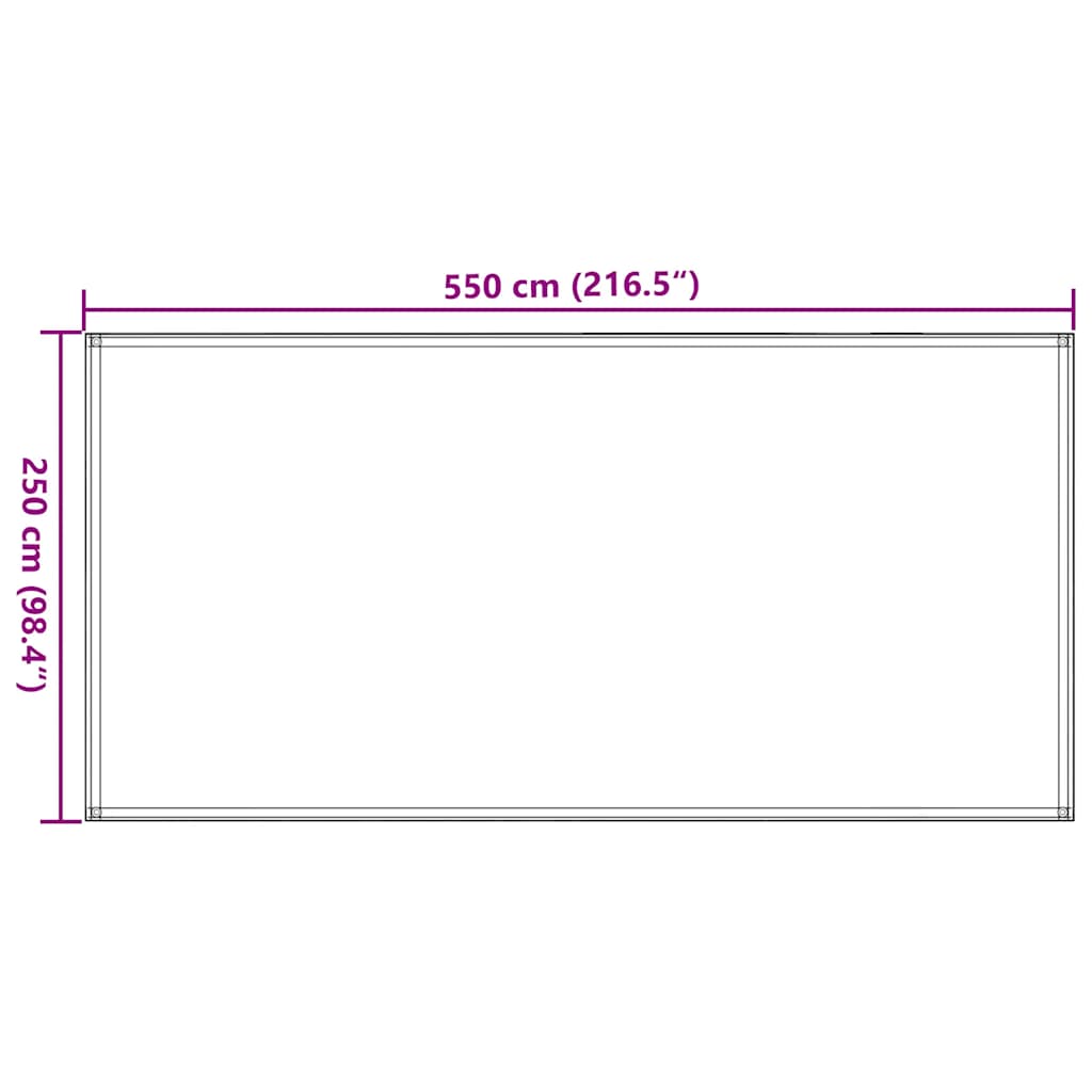 Tepih za šator 250 x 550 cm antracit i bijeli