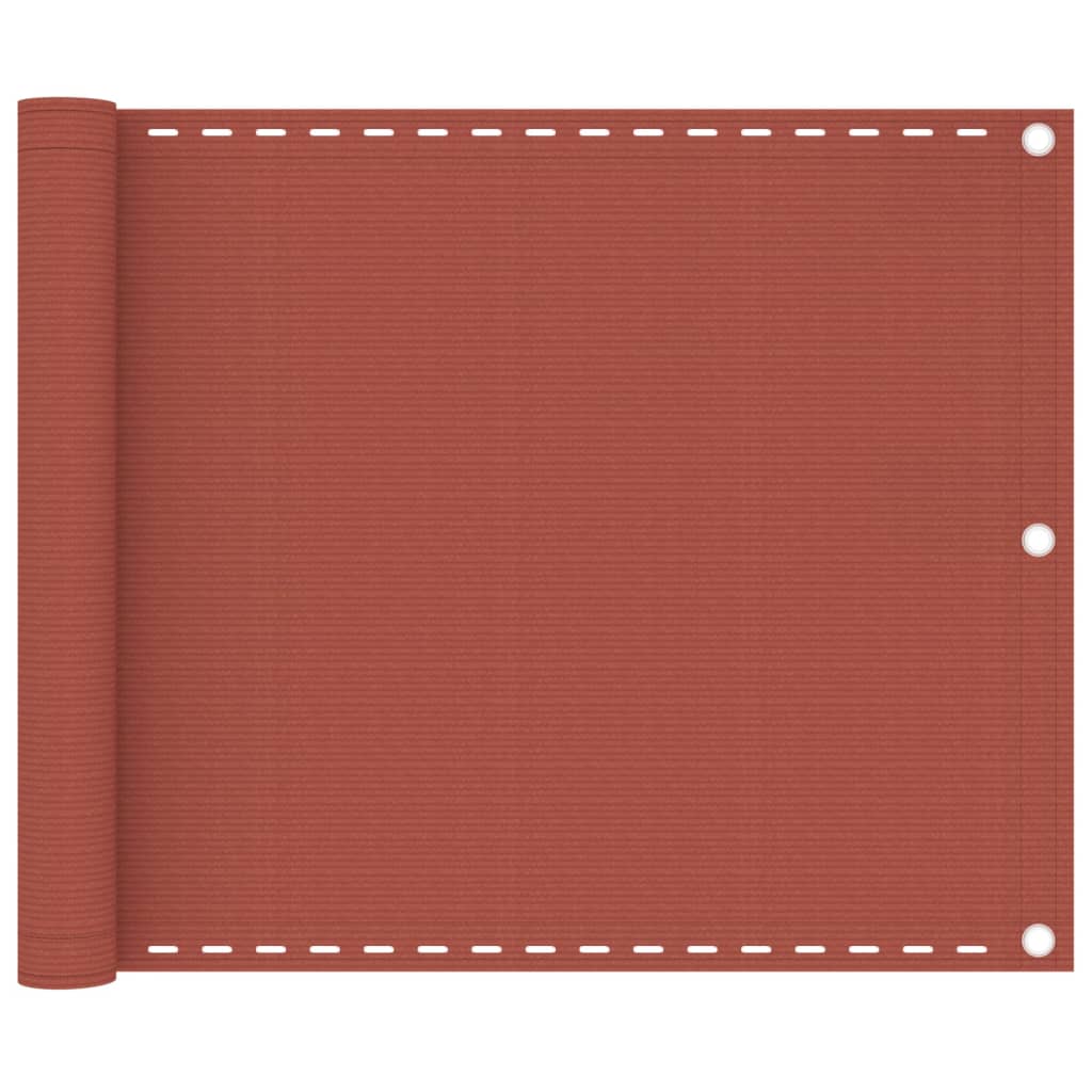Balkonski zastor terakota 75 x 600 cm HDPE
