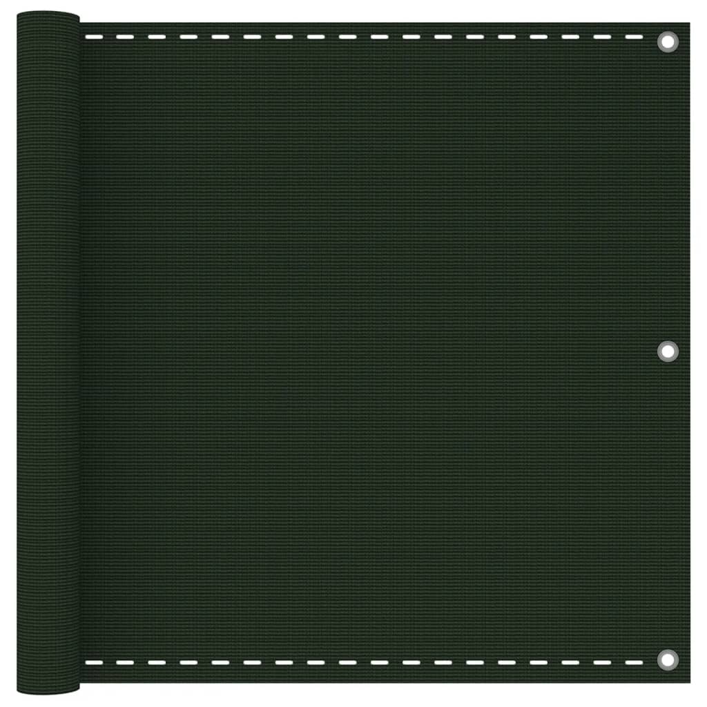 Balkonski zastor tamnozeleni 90 x 500 cm HDPE
