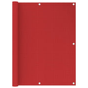 Balkonski zastor crveni 120 x 500 cm HDPE