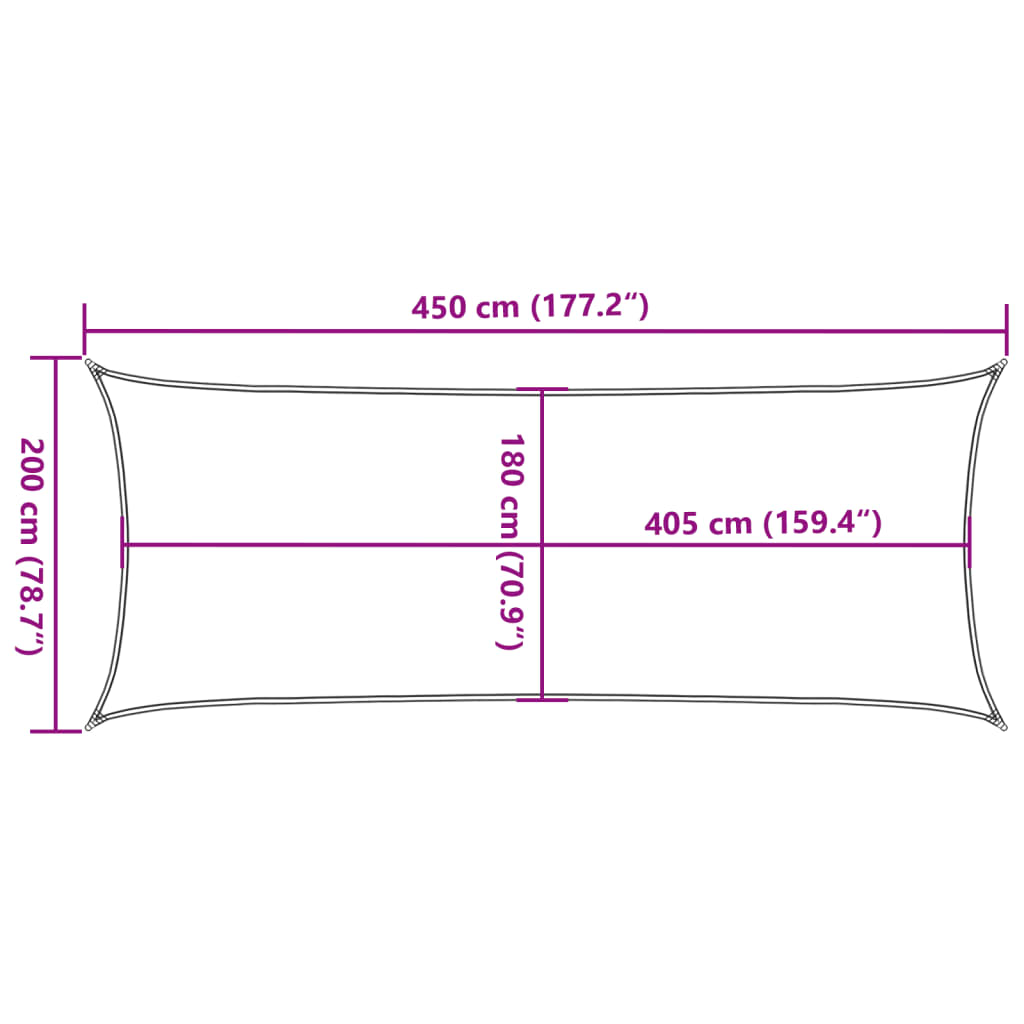 Jedro za zaštitu od sunca 160 g/m² antracit 2 x 4,5 m HDPE