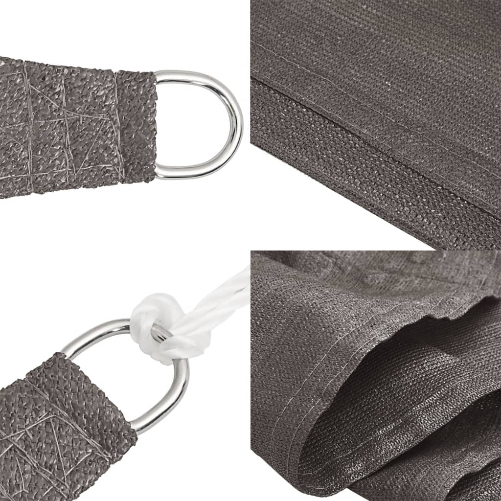 Jedro za zaštitu od sunca 160 g/m² antracit 3 x 5 m HDPE