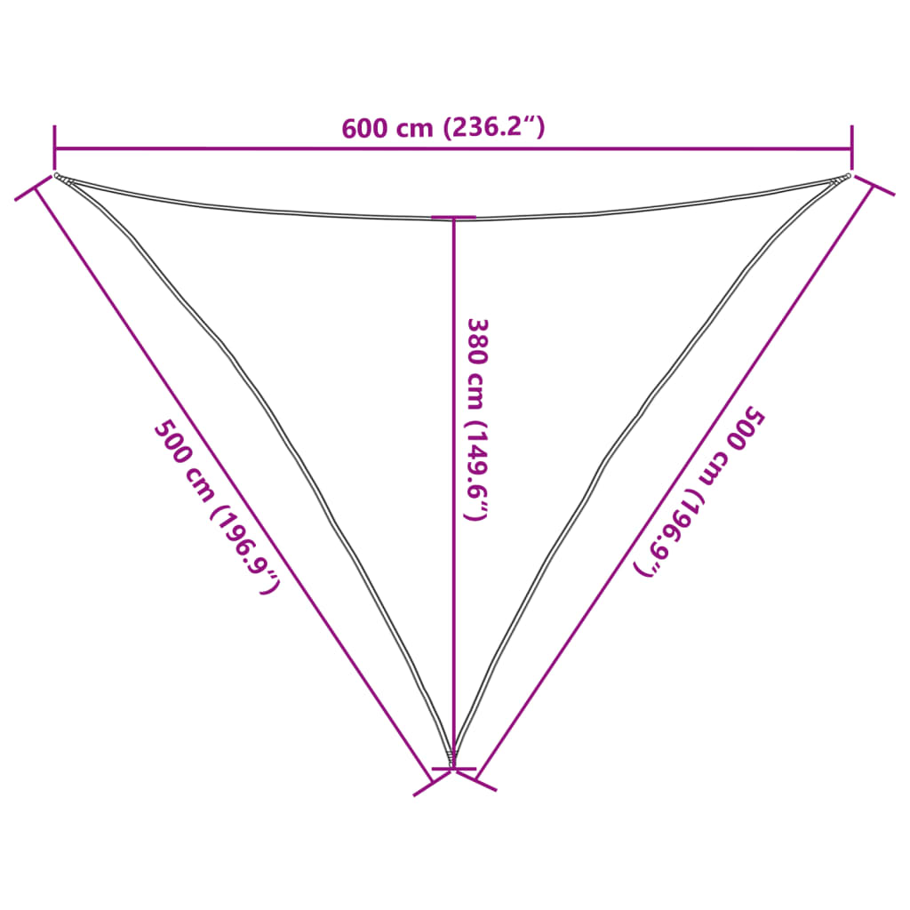 Jedro za zaštitu od sunca 160 g/m² bež 5 x 5 x 6 m HDPE