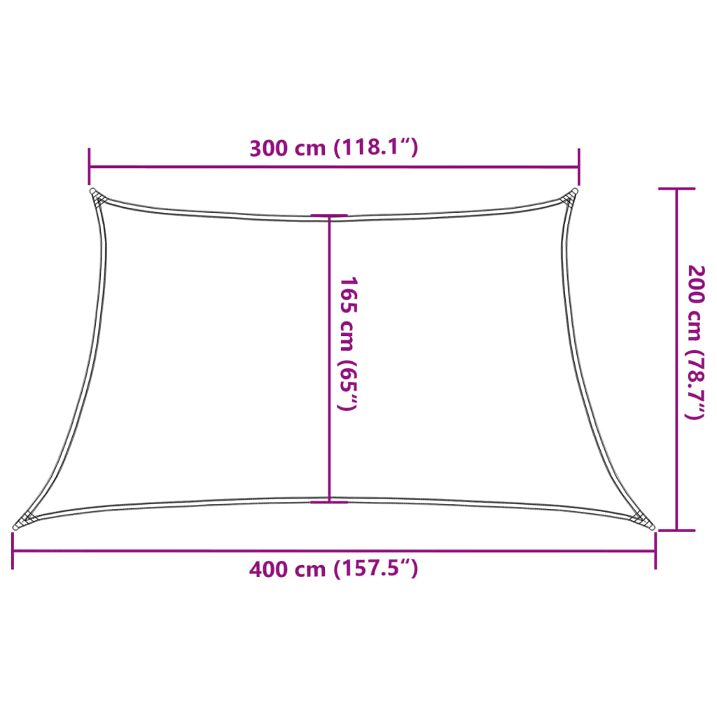 Jedro za zaštitu od sunca 160 g/m² krem 3/4 x 2 m HDPE