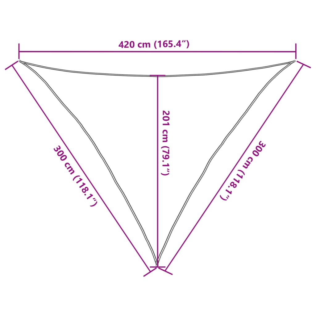 Jedro za zaštitu od sunca 160 g/m² bijelo 3 x 3 x 4,2 m HDPE