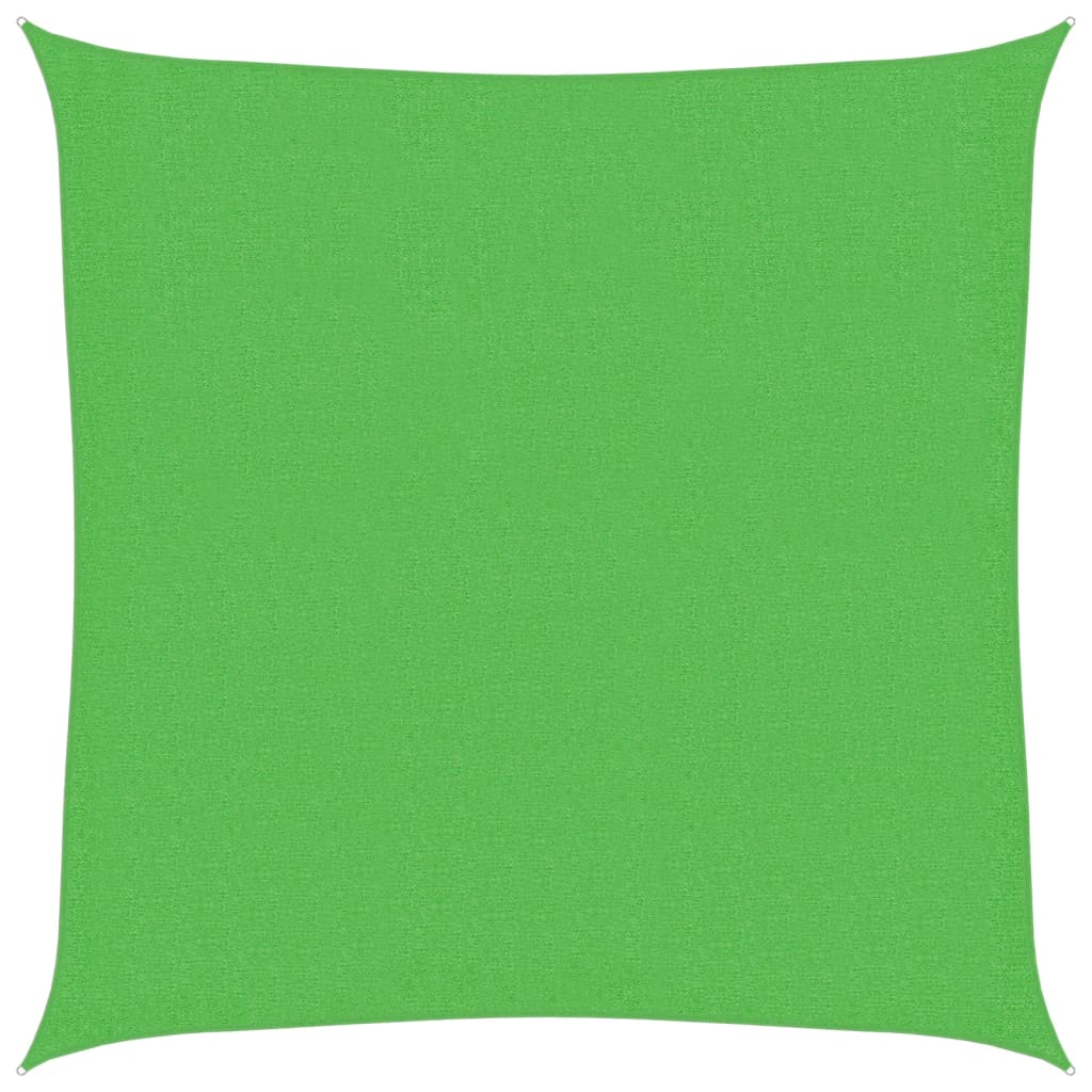 Jedro za zaštitu od sunca 160 g/m² svjetlozeleno 3 x 3 m HDPE