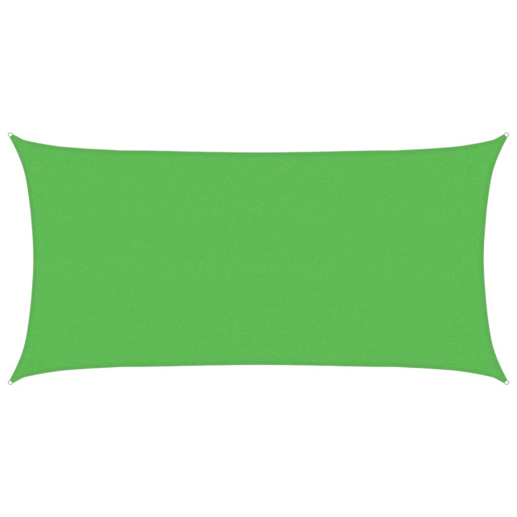 Jedro za zaštitu od sunca 160 g/m² svjetlozeleno 2,5 x 5 m HDPE