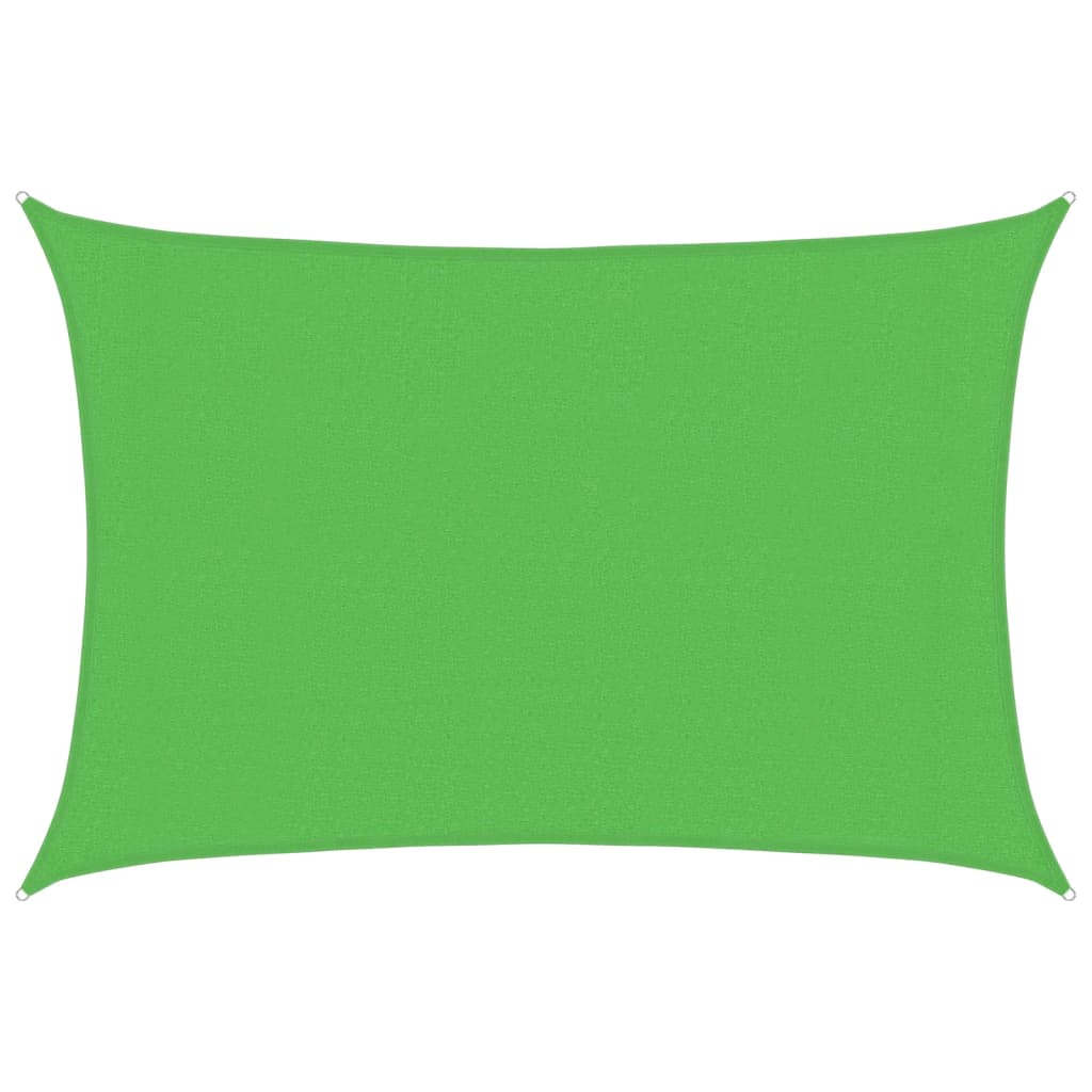Jedro za zaštitu od sunca 160 g/m² svjetlozeleno 3 x 5 m HDPE