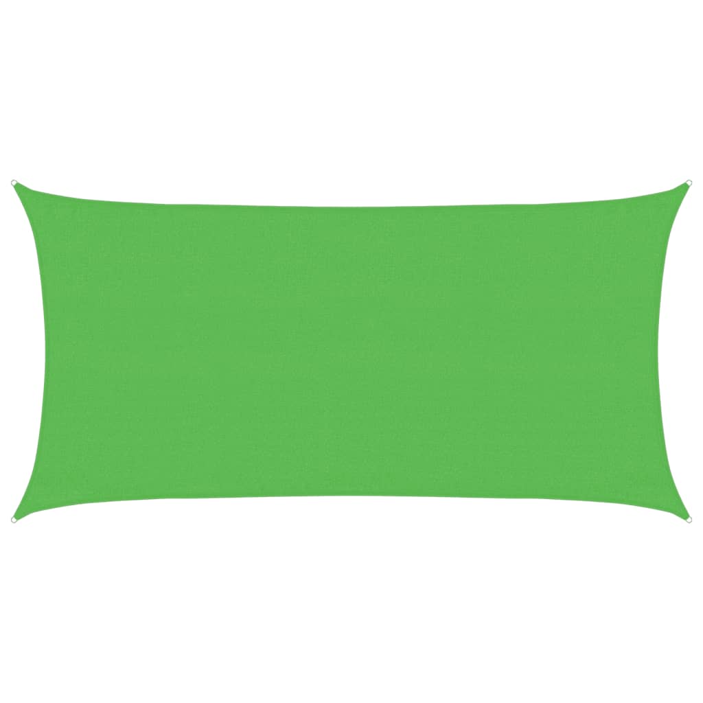 Jedro za zaštitu od sunca 160 g/m² svjetlozeleno 3 x 6 m HDPE