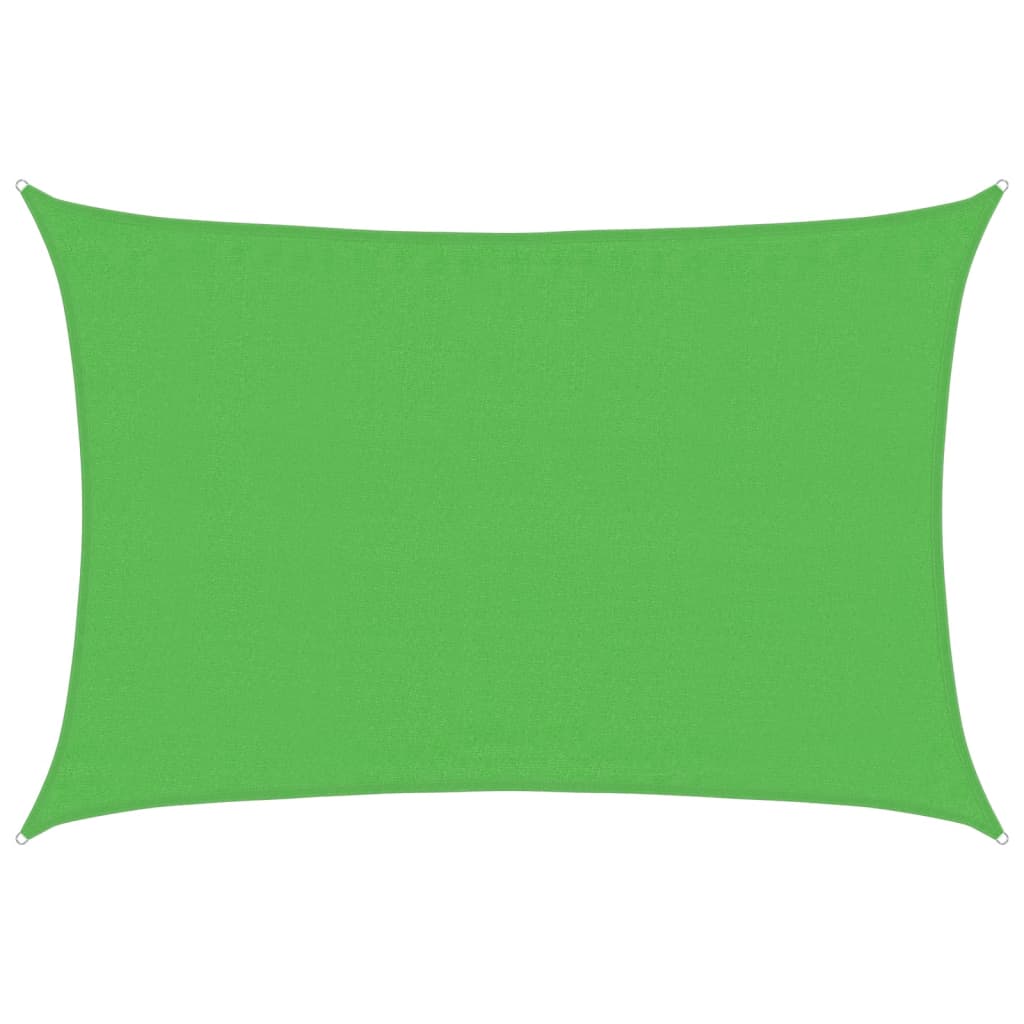 Jedro za zaštitu od sunca 160 g/m² svjetlozeleno 3,5x4,5 m HDPE