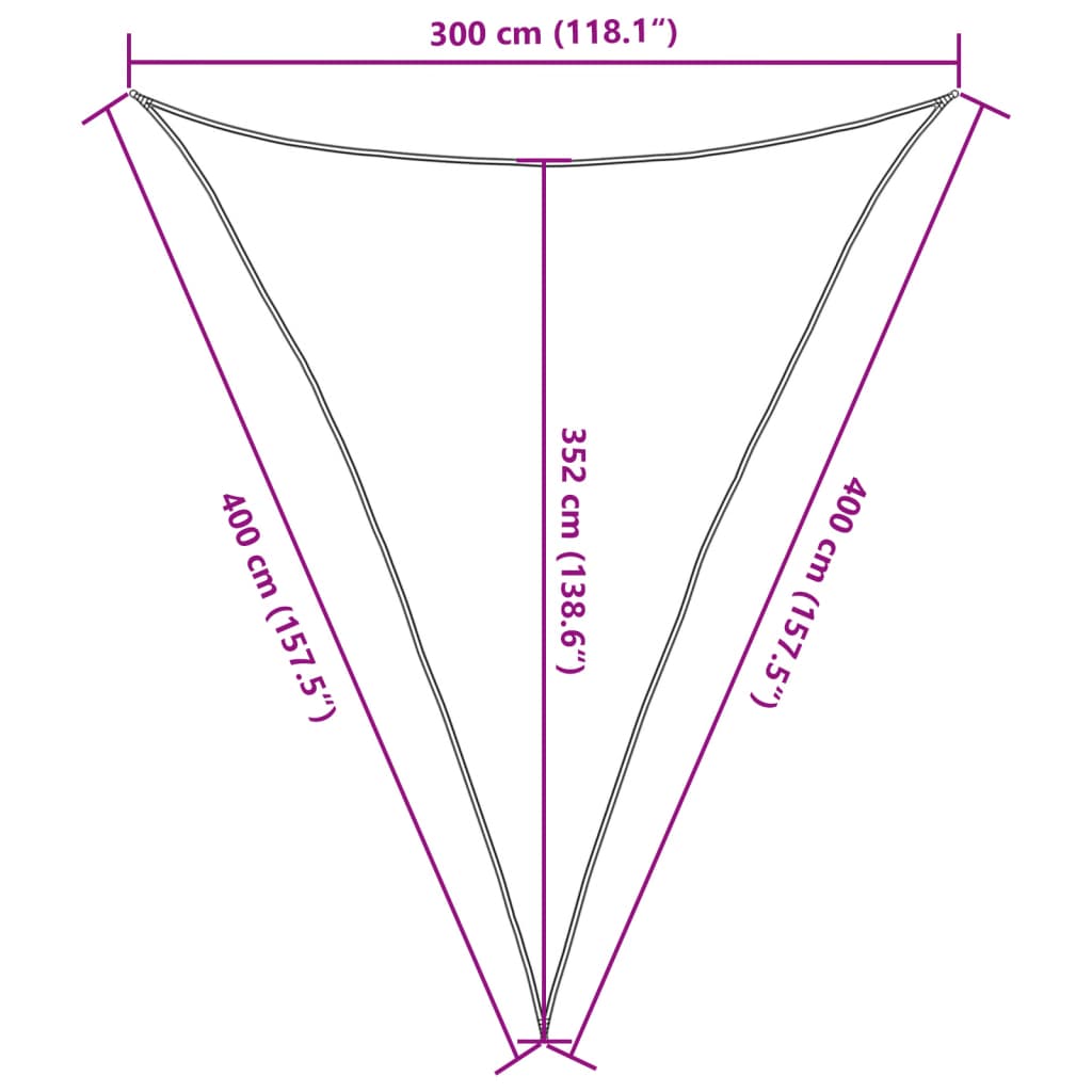 Jedro za zaštitu od sunca 160 g/m² svjetlozeleno 3x4x4 m HDPE