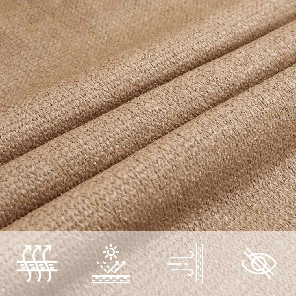 Jedro za zaštitu od sunca 160 g/m² smeđe-sivo 3 x 3 m HDPE