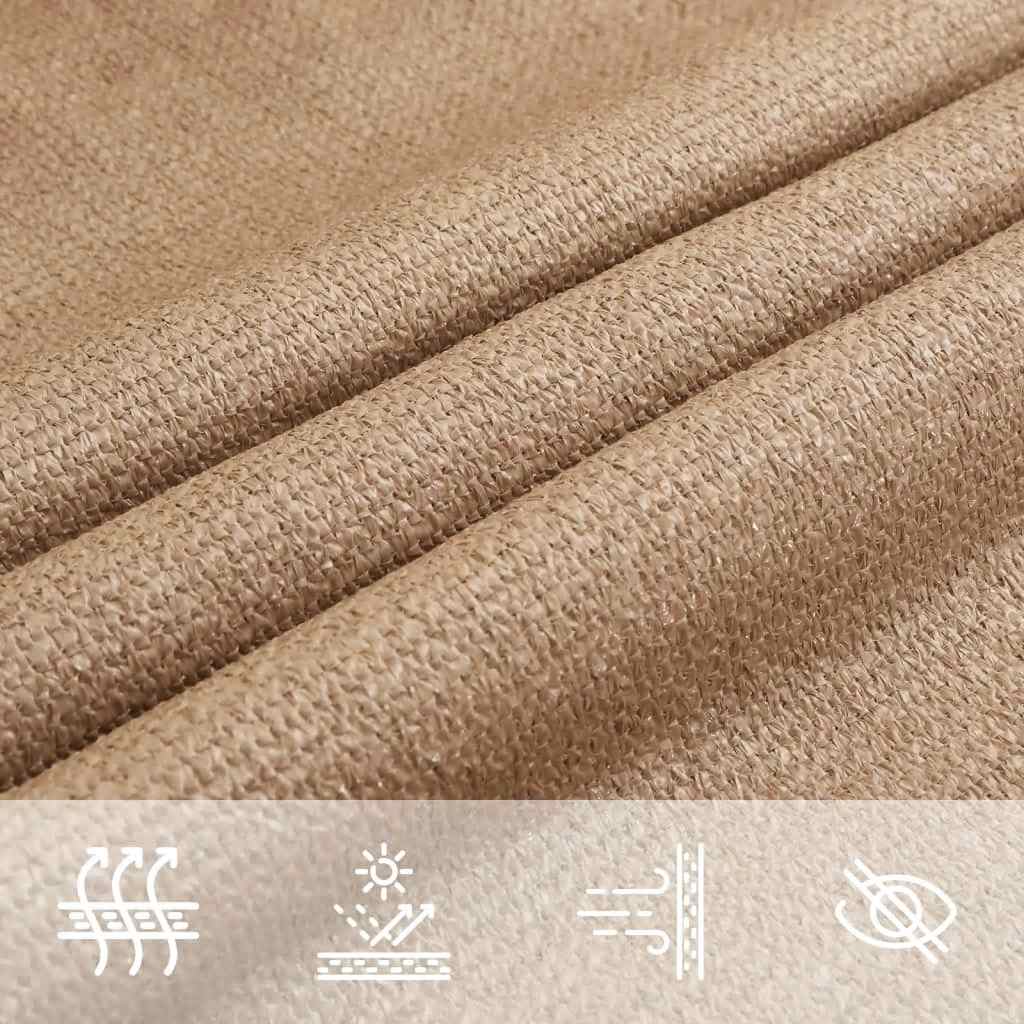 Jedro za zaštitu od sunca 160 g/m² sivosmeđe 3 x 3 x 4,2 m HDPE