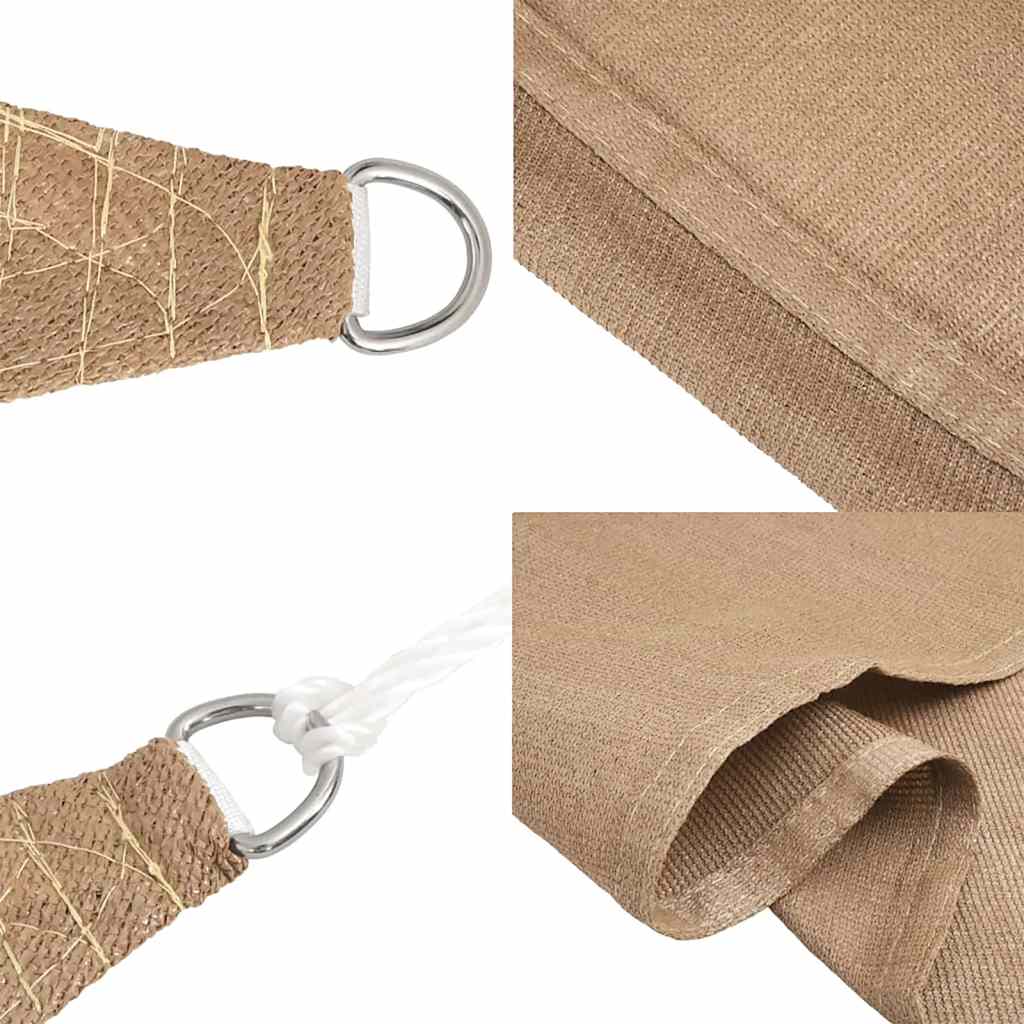 Jedro za zaštitu od sunca 160 g/m² sivosmeđe 5 x 5 x 6 m HDPE