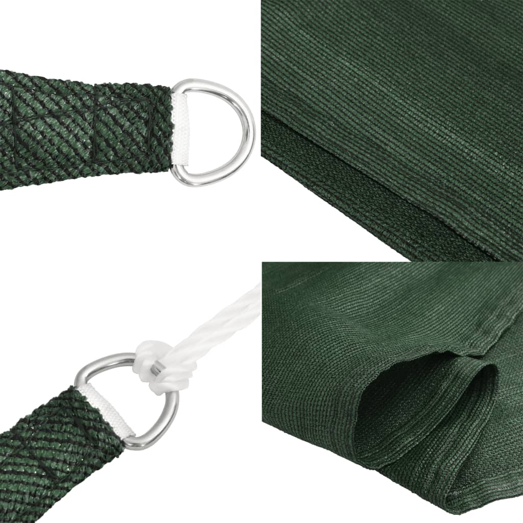 Jedro za zaštitu od sunca 160 g/m² tamnozeleno 2 x 2 m HDPE